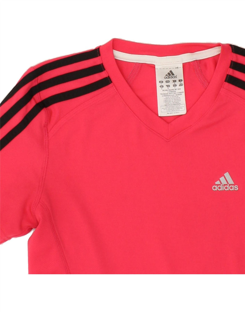 ADIDAS Womens T-Shirt Top UK 8 Small Pink Polyester Vintage Adidas and Second-Hand Adidas from Messina Hembry 