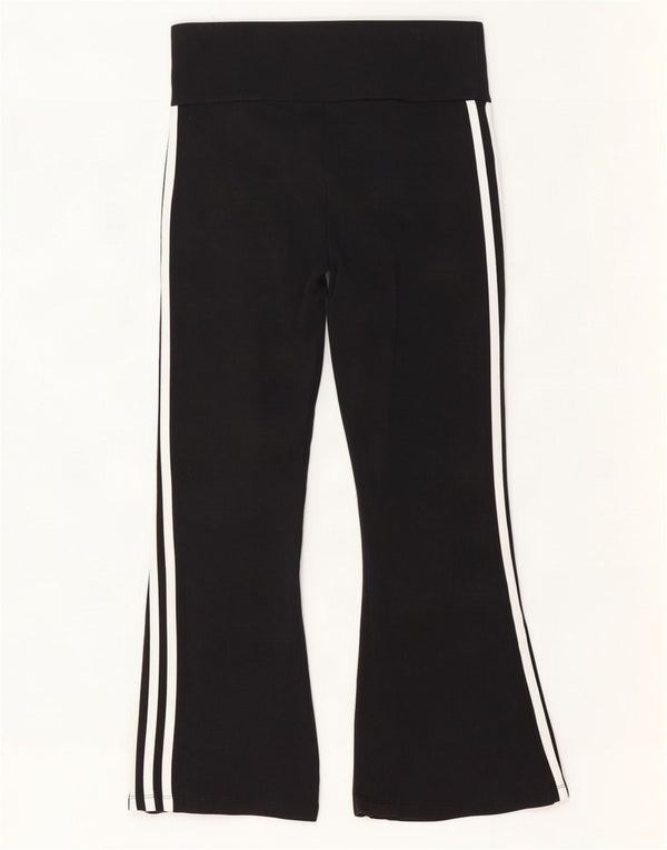 Adidas Womens Flare Tracksuit Trousers UK 12/14 Medium Black Cotton