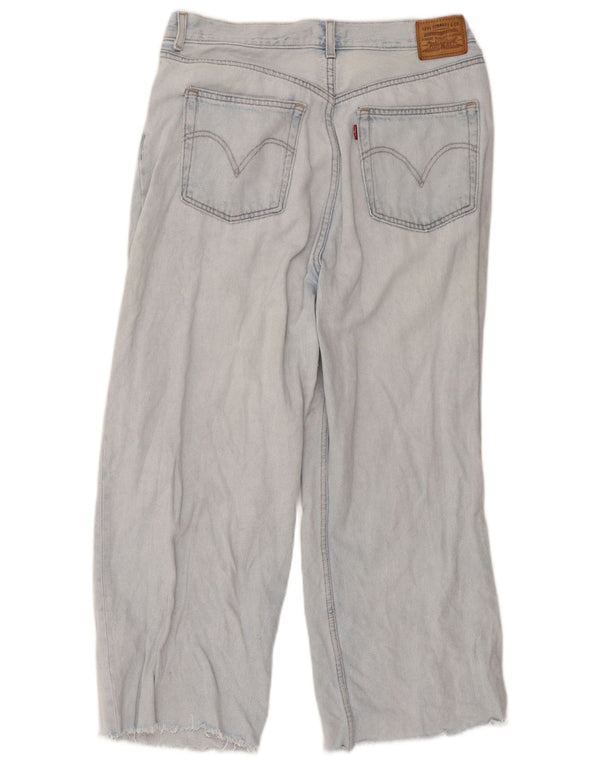Levi's Womens Crop High Rise Loose Jeans W32 L25 Blue Cotton