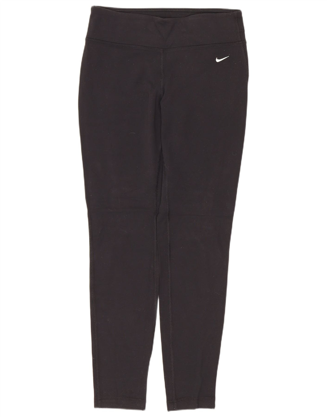 NIKE Womens Dri Fit Leggings UK 12 Medium Black Nylon