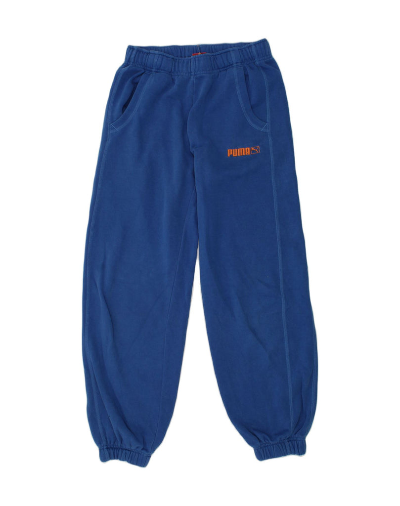 PUMA Boys Tracksuit Trousers Joggers 11-12 Years Blue Cotton | Vintage Puma | Thrift | Second-Hand Puma | Used Clothing | Messina Hembry 