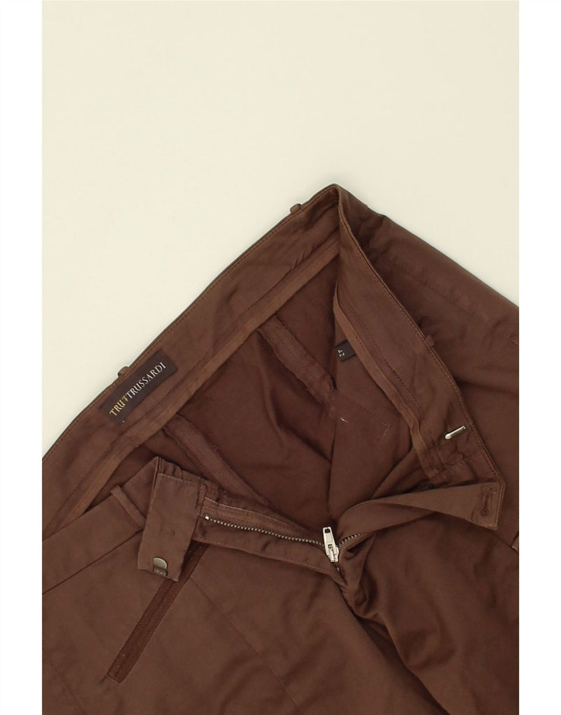 TRUSSARDI Womens Slim Cargo Trousers IT 42 Medium W32 L28  Brown | Vintage Trussardi | Thrift | Second-Hand Trussardi | Used Clothing | Messina Hembry 