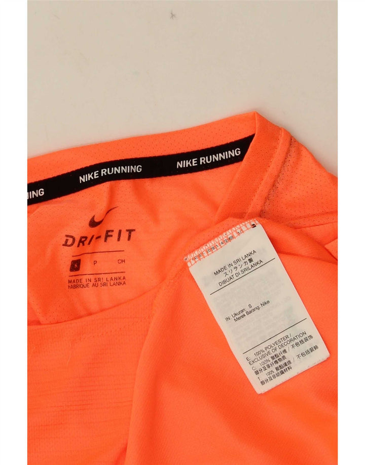 Nike Mens Dri Fit T-Shirt Top Small Orange Polyester