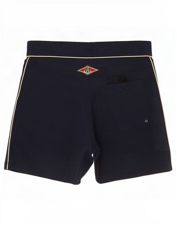 Bear Mens Swimming Shorts Small Navy Blue Polyester