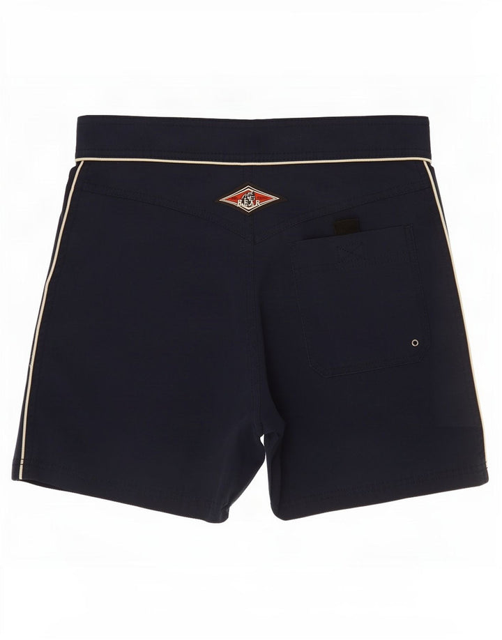 Bear Mens Swimming Shorts Small Navy Blue Polyester