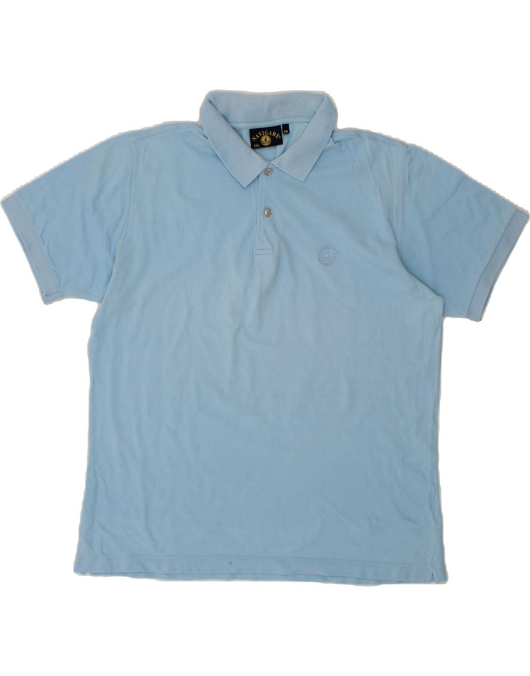 NAVIGARE Mens Polo Shirt 2XL Blue Cotton Vintage Navigare and Second-Hand Navigare from Messina Hembry 