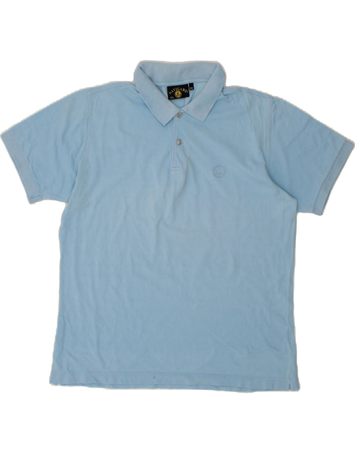 NAVIGARE Mens Polo Shirt 2XL Blue Cotton Vintage Navigare and Second-Hand Navigare from Messina Hembry 
