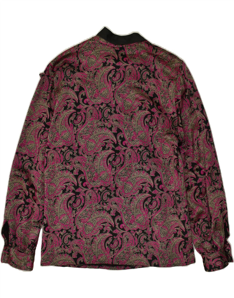 VALENTINO Womens Long Sleeve Blouse Top UK 14 Large Pink Paisley | Vintage Valentino | Thrift | Second-Hand Valentino | Used Clothing | Messina Hembry 