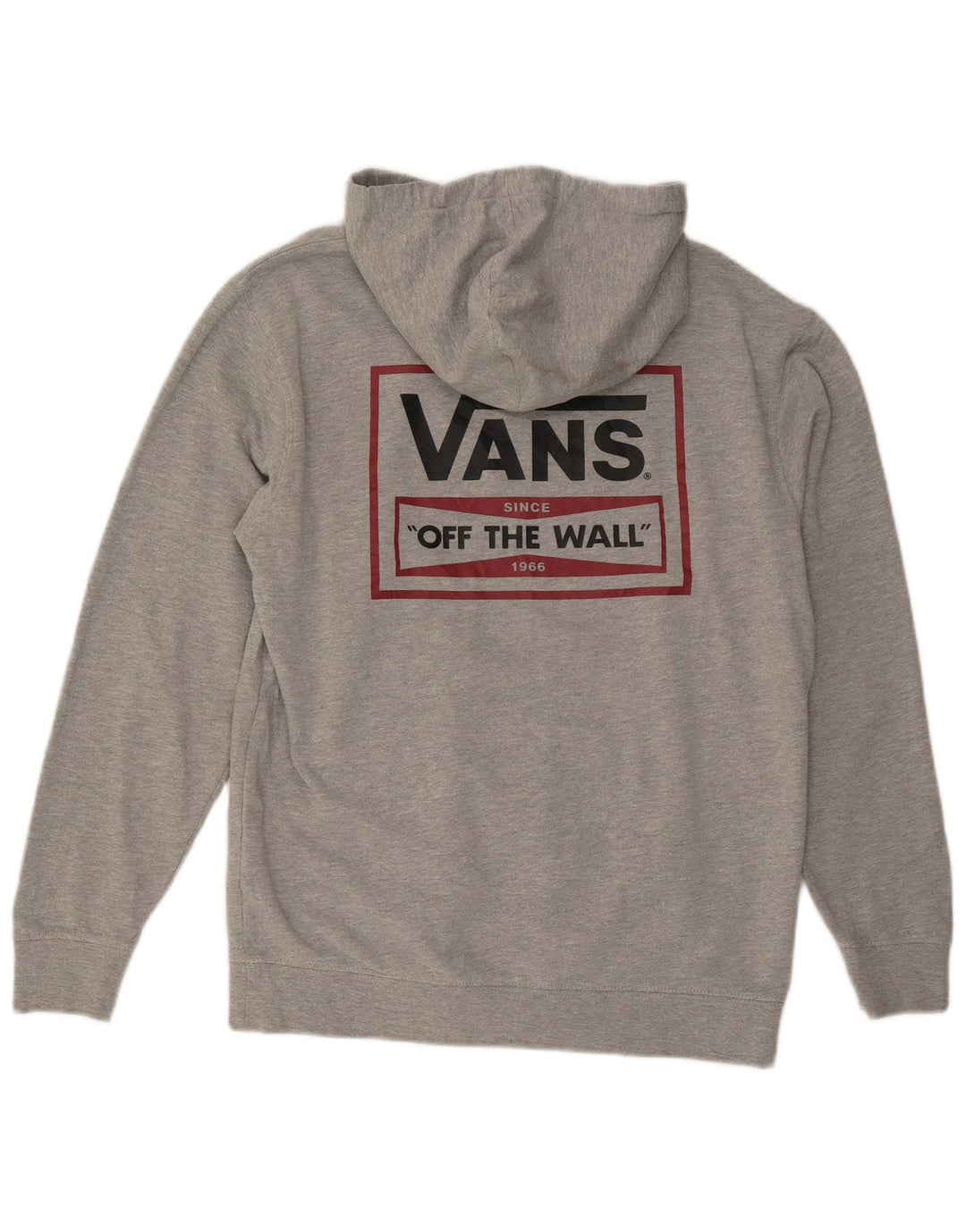 VANS Mens Graphic Hoodie Jumper Medium Grey Cotton