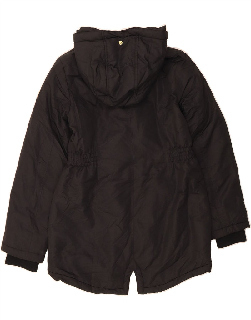 MICHAEL KORS Womens Hooded Parka Jacket UK 16 Large  Black Polyester Vintage Michael Kors and Second-Hand Michael Kors from Messina Hembry 