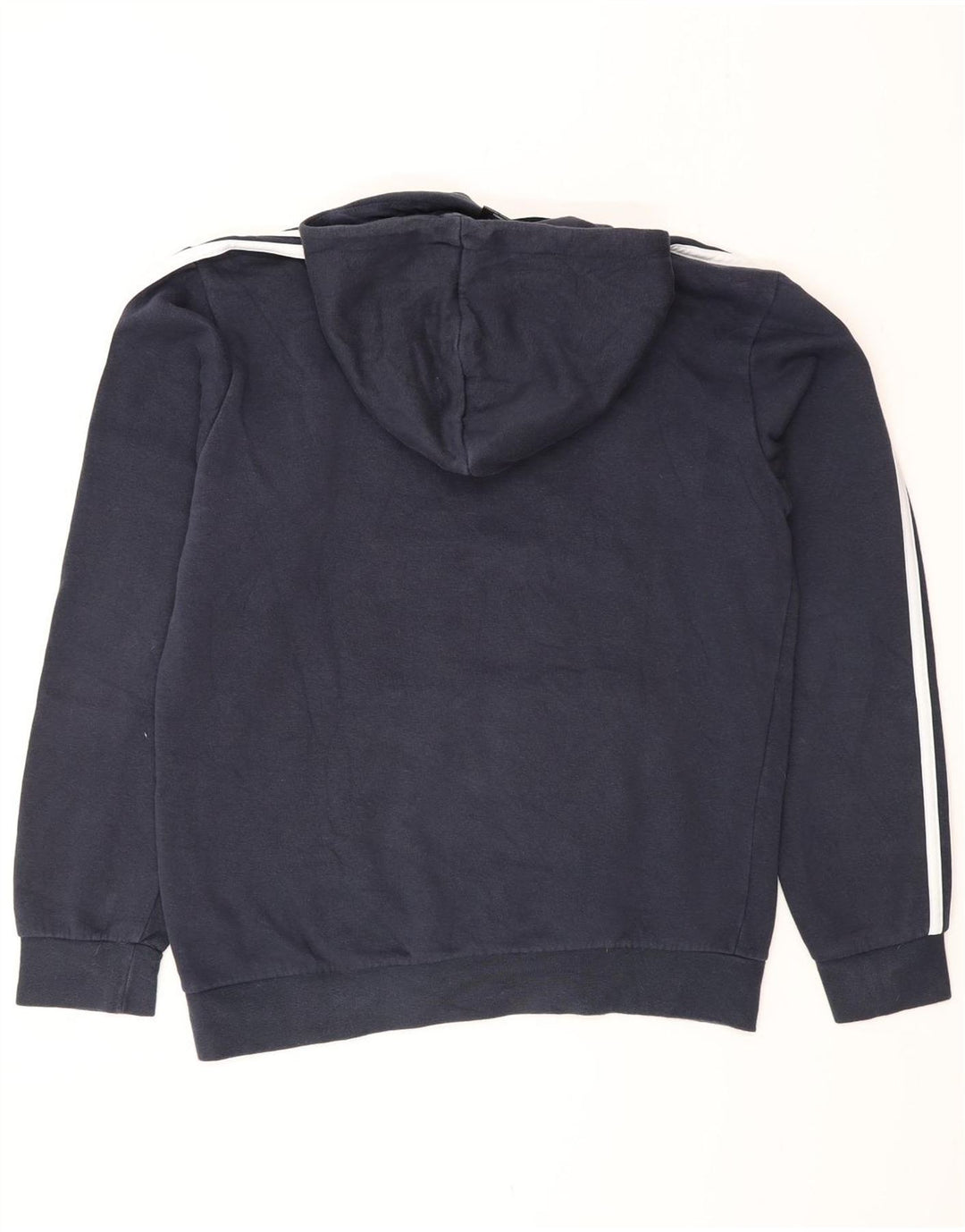 Adidas Mens Graphic Hoodie Jumper Medium Navy Blue Cotton