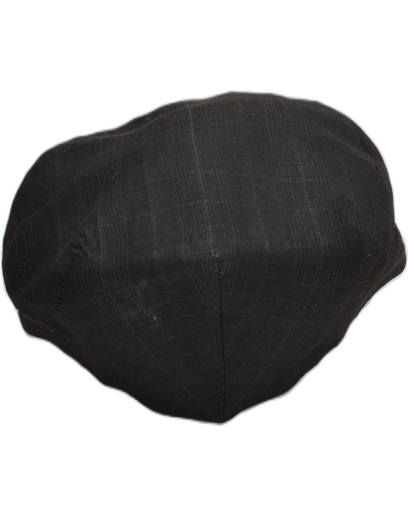 VINTAGE Mens Flat Cap Size 54 Small Grey Check Cotton | Vintage Vintage | Thrift | Second-Hand Vintage | Used Clothing | Messina Hembry 