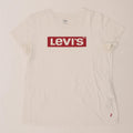 LEVI'S Womens Graphic T-Shirt Top UK 14 Medium White Cotton Vintage Levi's and Second-Hand Levi's from Messina Hembry 