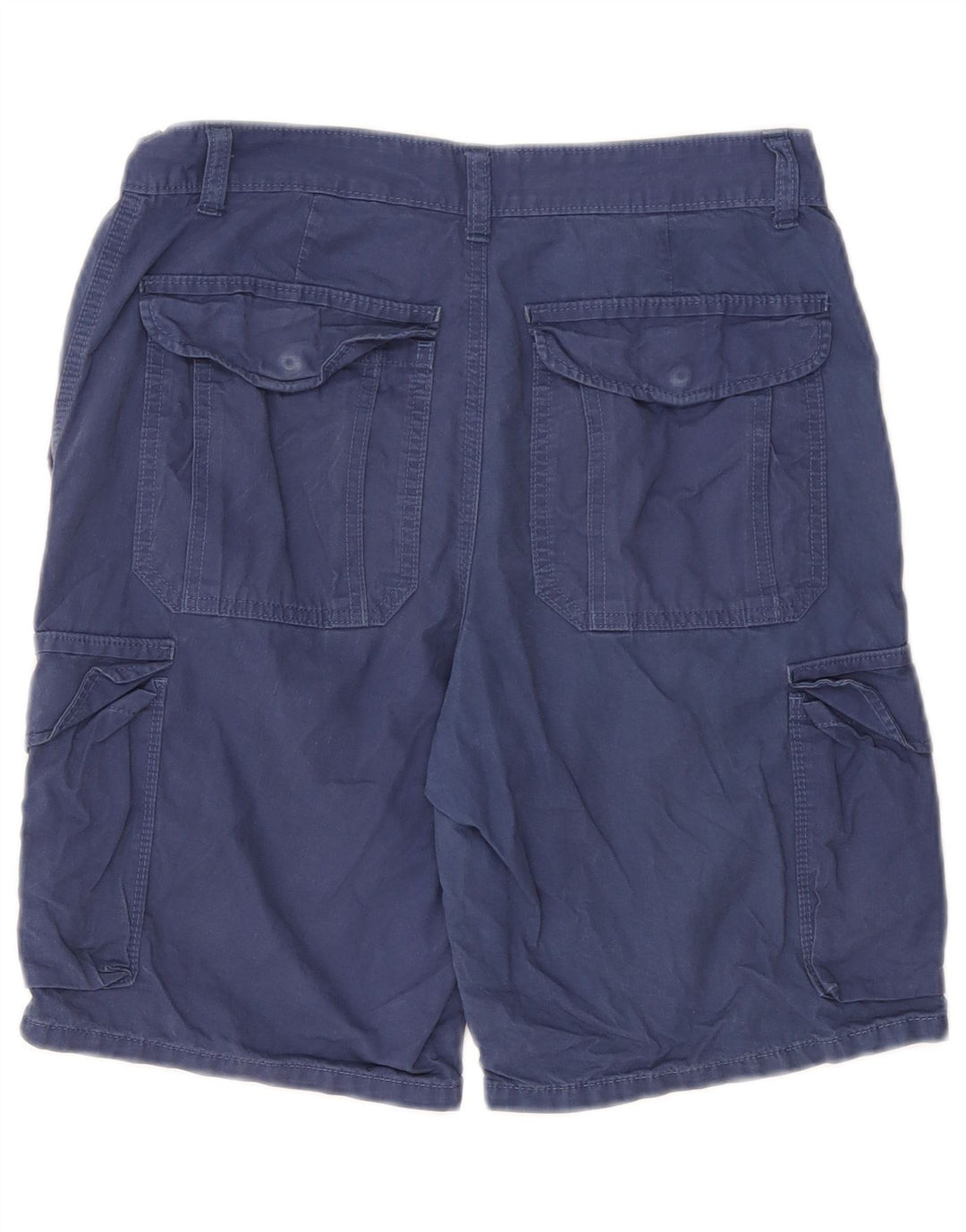 MARKS & SPENCER Mens Regular Fit Cargo Shorts W30 Medium Blue Cotton
