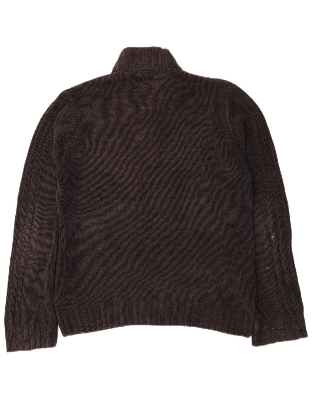 M&Co Mens Button Neck Jumper Sweater Large Grey Polyester