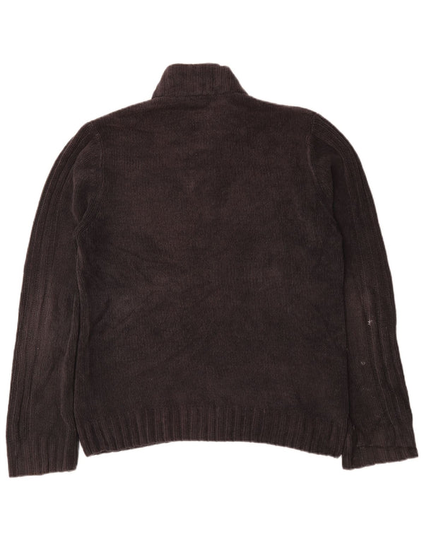 M&Co Mens Button Neck Jumper Sweater Large Grey Polyester