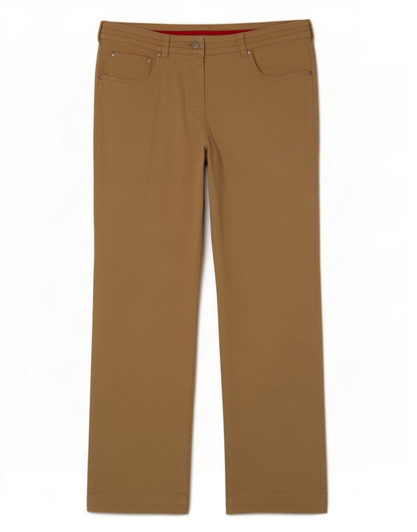 Fila Womens Straight Casual Trousers UK 16 Large W36 L29 Beige Cotton