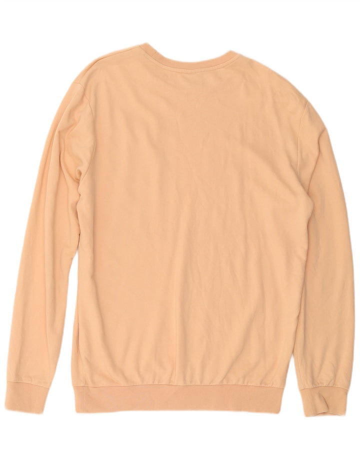 PUMA Womens Oversized Sweatshirt Jumper UK 14 Medium Yellow Cotton