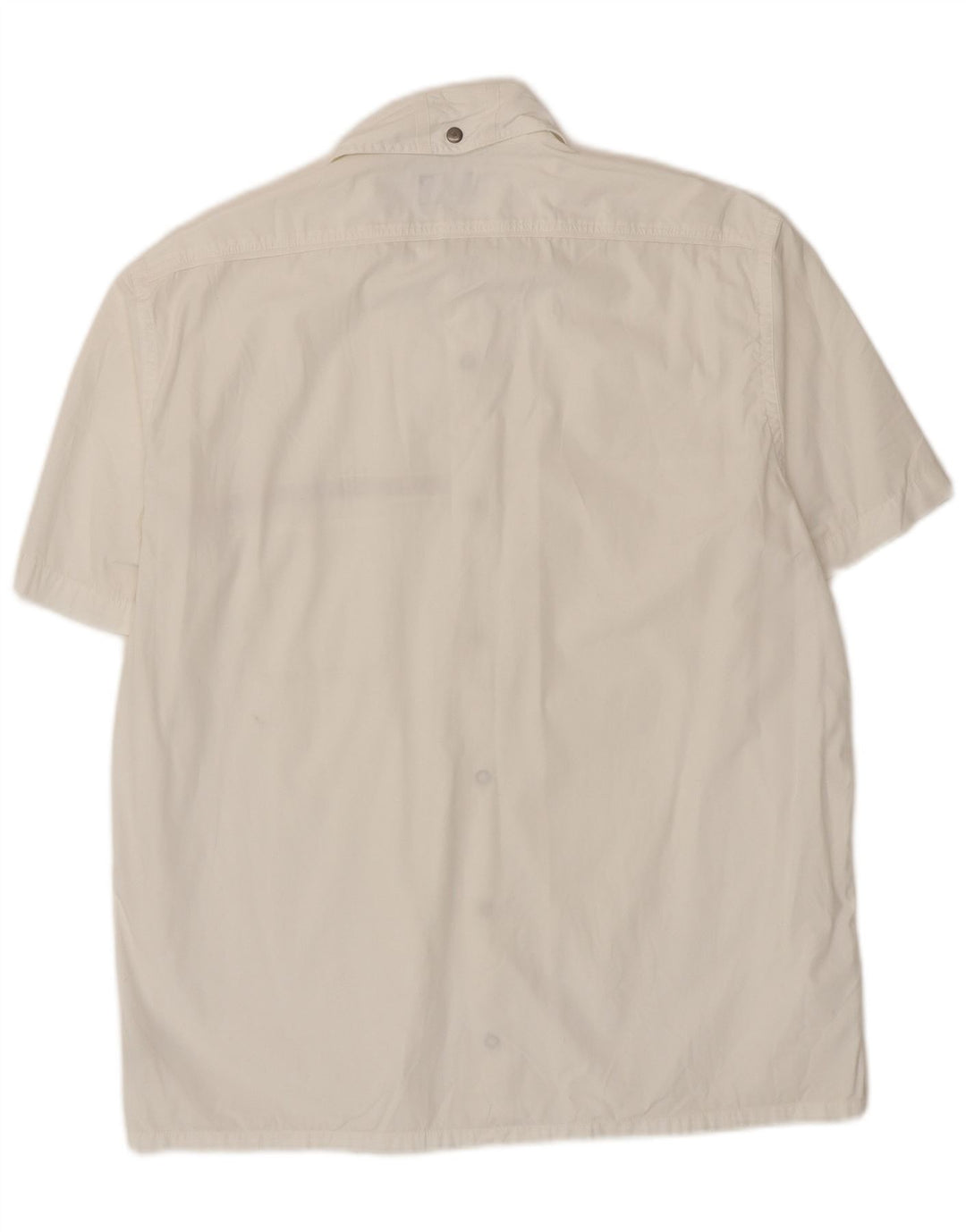Trussardi Mens Short Sleeve Shirt Large White Cotton