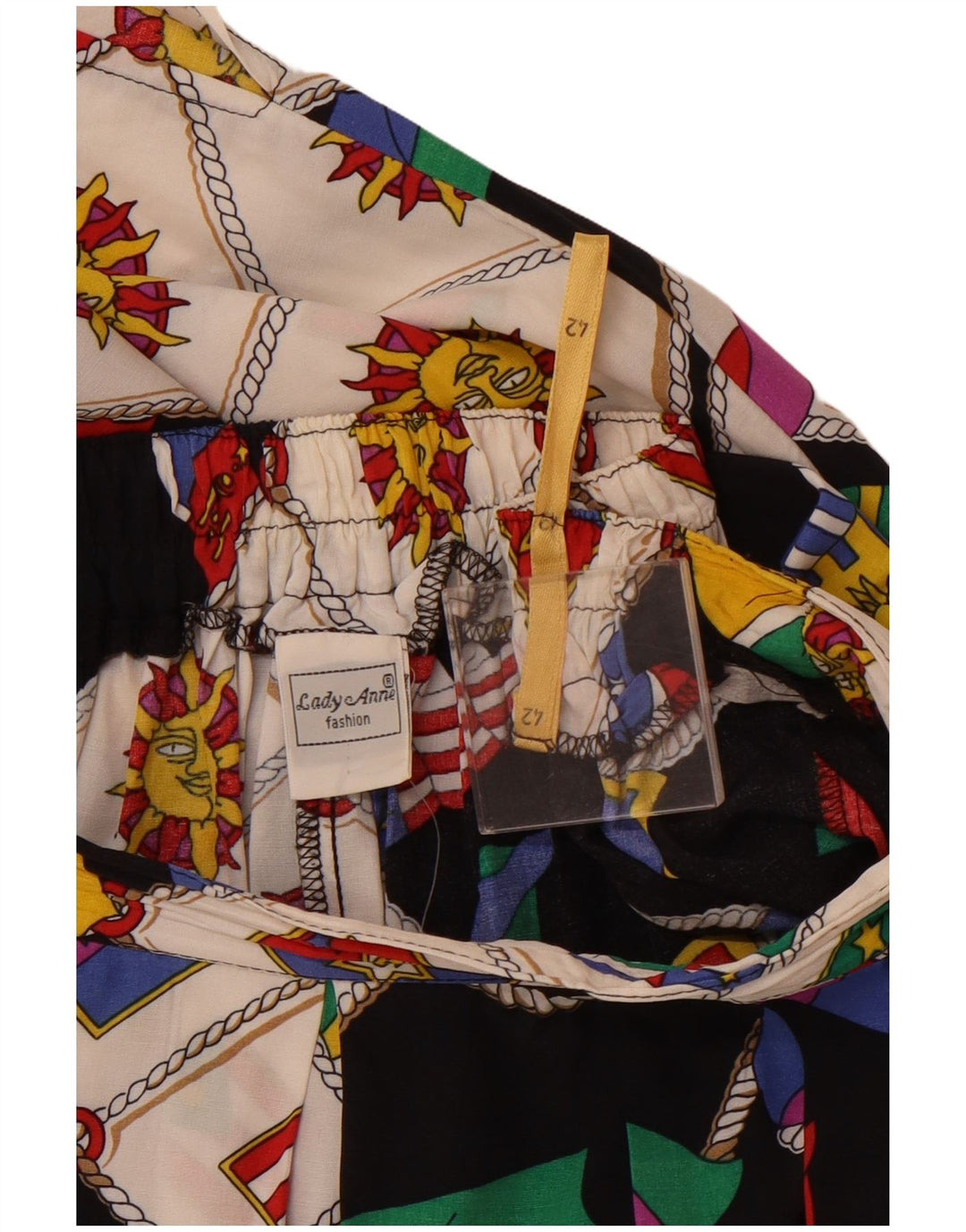 VINTAGE Womens Graphic A-Line Skirt IT 42 Medium W30  Multicoloured