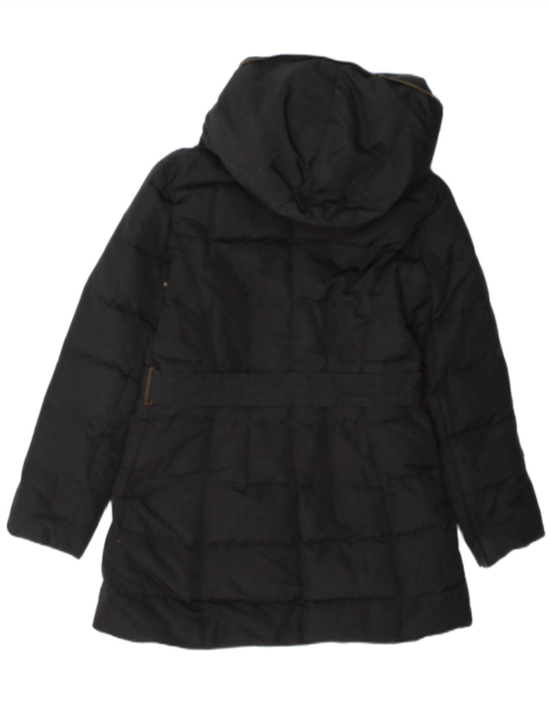 Zara Womens Hooded Padded Coat UK 14 Large Black