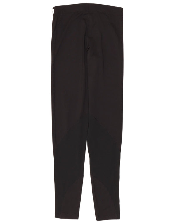 Nike Womens Dri Fit Graphic Leggings UK 8 Small Black Polyester