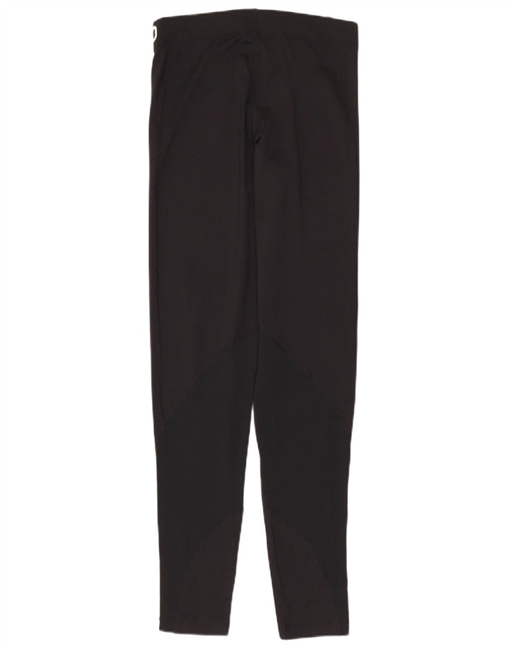 Nike Womens Dri Fit Graphic Leggings UK 8 Small Black Polyester