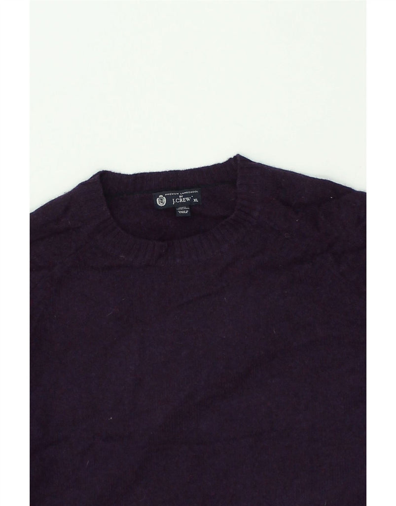 J. CREW Mens Crew Neck Jumper Sweater XL Purple Lambswool | Vintage J. Crew | Thrift | Second-Hand J. Crew | Used Clothing | Messina Hembry 