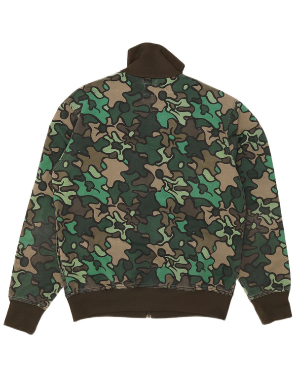 Adidas Mens Tracksuit Top Jacket Medium Khaki Camouflage Cotton