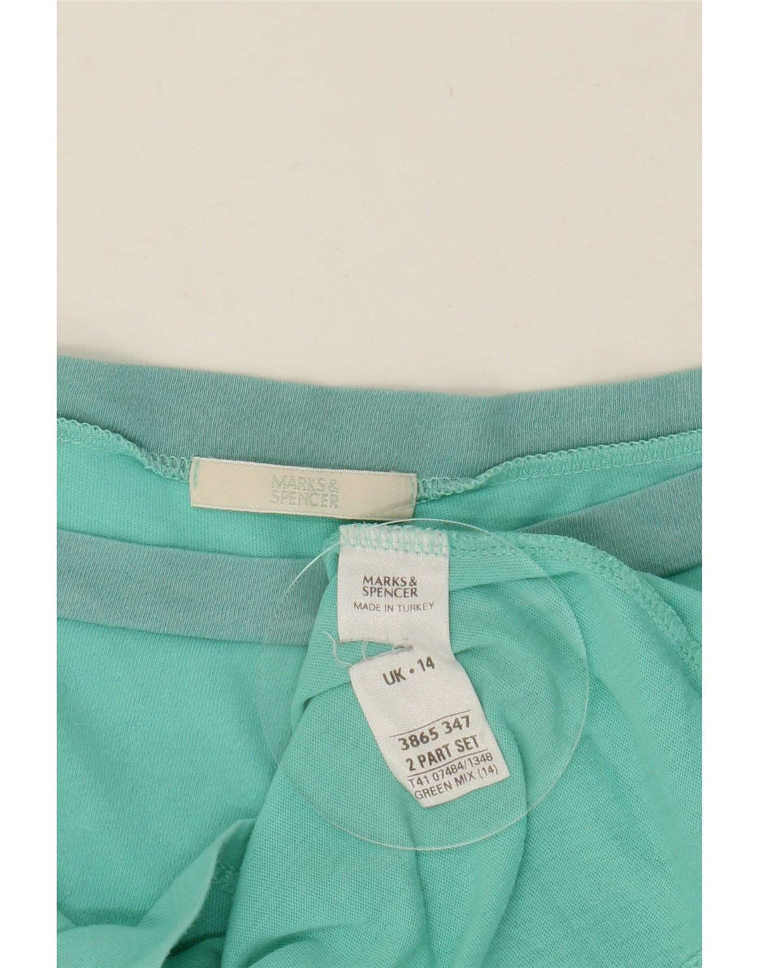 Marks & Spencer Womens Long Sleeve Off Shoulder Top UK 14 Medium Green