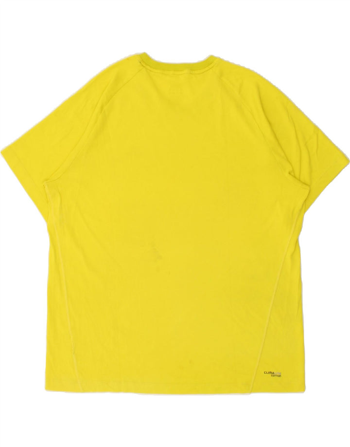 ADIDAS Mens Clima 365 T-Shirt Top Large Yellow | Vintage Adidas | Thrift | Second-Hand Adidas | Used Clothing | Messina Hembry 