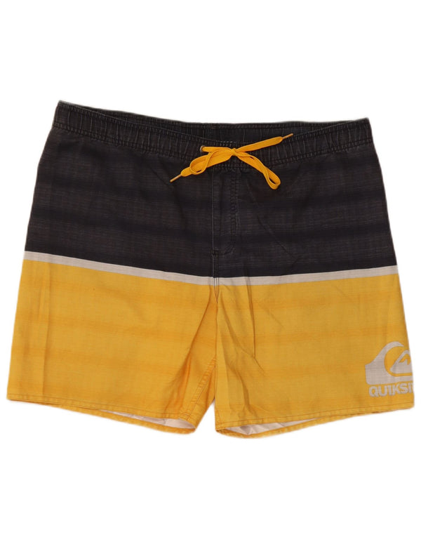 Quiksilver Mens Graphic Swimming Shorts Large Black Colourblock