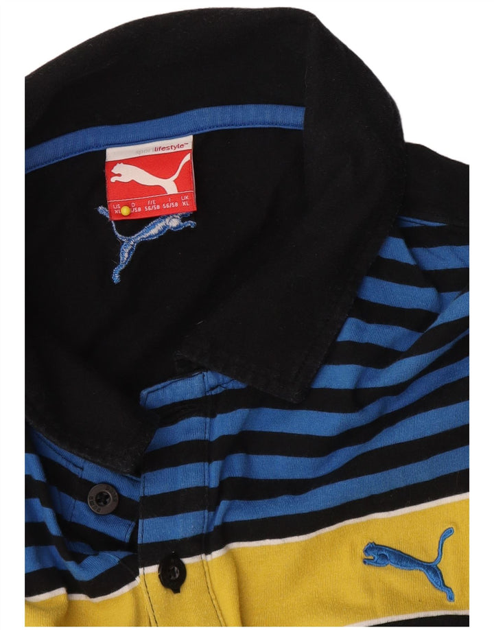 Puma Mens Polo Shirt XL Black Colourblock