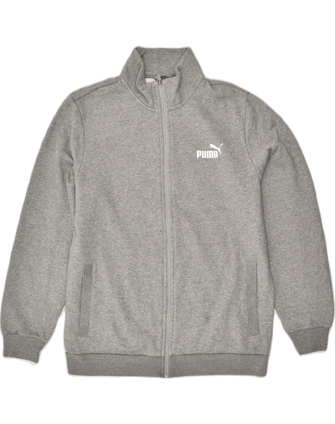 Grey puma hot sale tracksuit mens