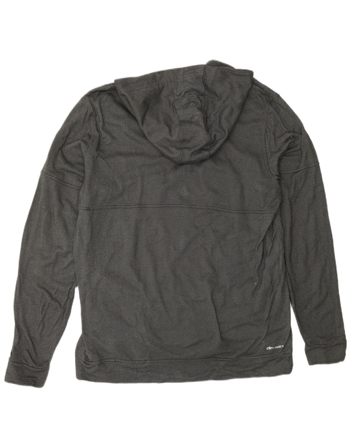 ADIDAS Mens Climawarm Hoodie Jumper XL Grey Spotted Polyester