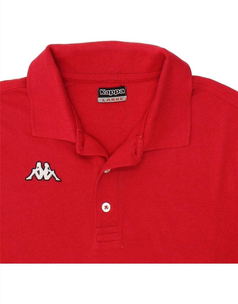 KAPPA Mens Polo Shirt Large Red Cotton | Vintage Kappa | Thrift | Second-Hand Kappa | Used Clothing | Messina Hembry 