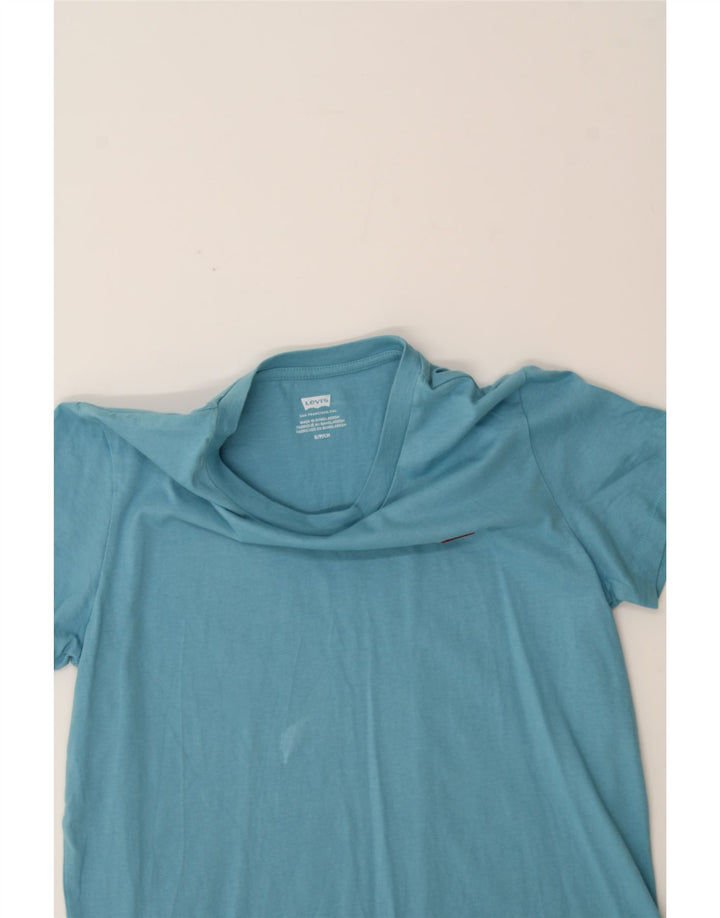 LEVI'S Womens T-Shirt Top UK 10 Small Blue Vintage Levi's and Second-Hand Levi's from Messina Hembry 