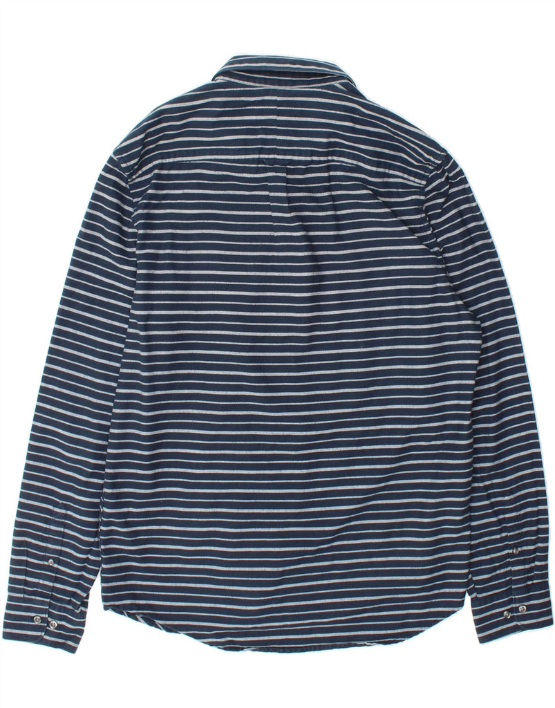PENGUIN Mens Heritage Slim Fit Shirt XL Navy Blue Striped Cotton Vintage Penguin and Second-Hand Penguin from Messina Hembry 