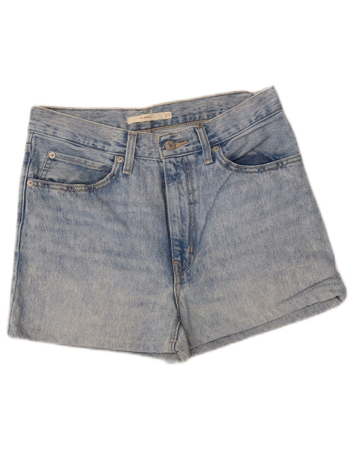 LEVI'S Womens Baggy Denim Shorts W27 Small Blue Cotton