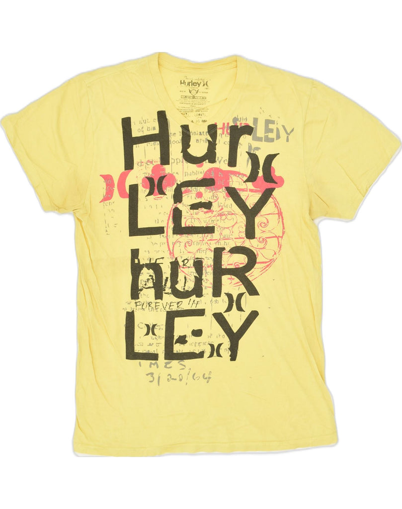 HURLEY Mens Premium Fit Graphic T-Shirt Top Medium Yellow Cotton | Vintage Hurley | Thrift | Second-Hand Hurley | Used Clothing | Messina Hembry 