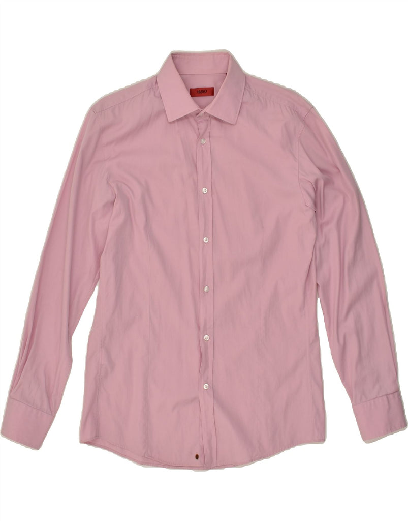 HUGO BOSS Mens Shirt Small Pink | Vintage Hugo Boss | Thrift | Second-Hand Hugo Boss | Used Clothing | Messina Hembry 