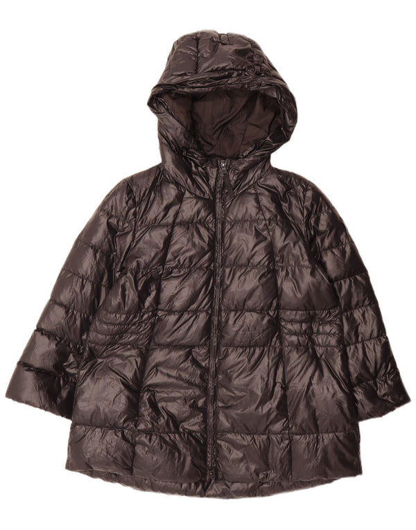 Conte of Florence Womens Hooded Padded Jacket IT 46 Large Black Polyamide