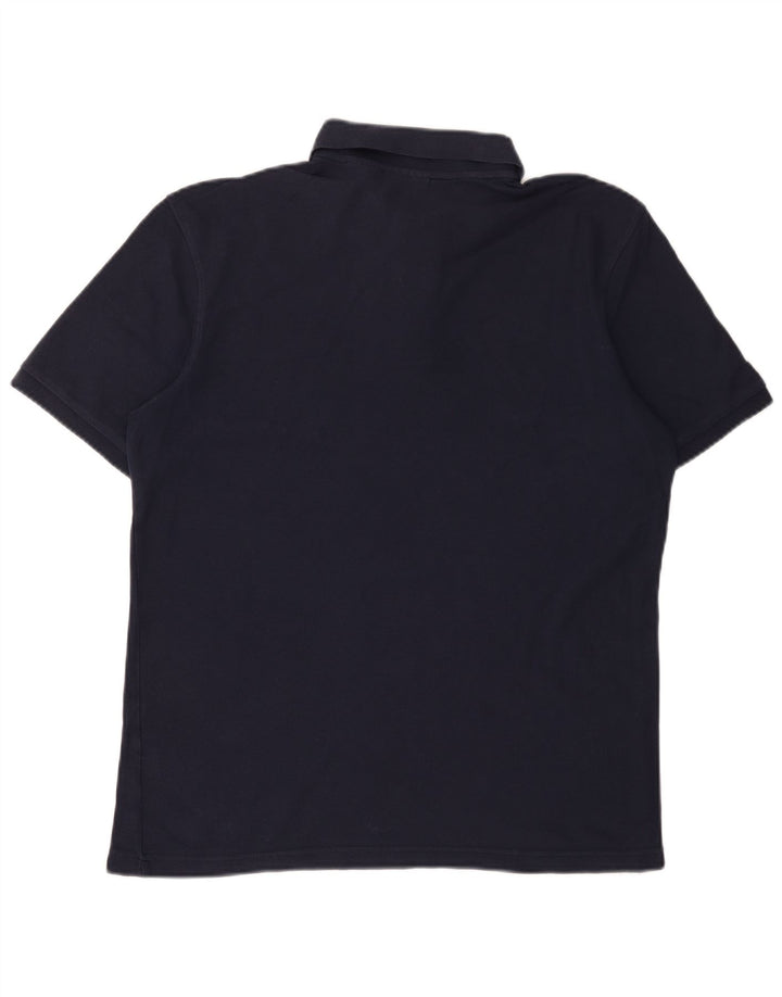 Fila Mens Polo Shirt Medium Navy Blue Cotton