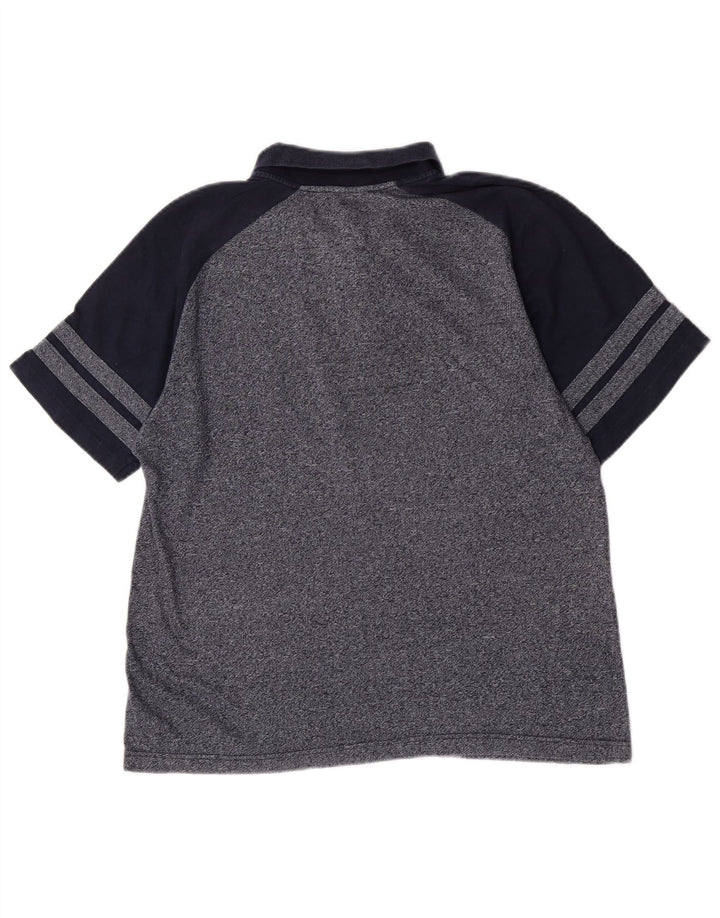 Champion Mens Polo Shirt Medium Navy Blue Colourblock Cotton