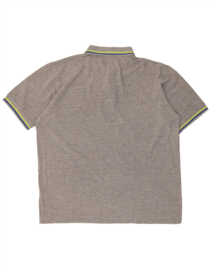 Kappa Mens Polo Shirt Large Grey Flecked Cotton
