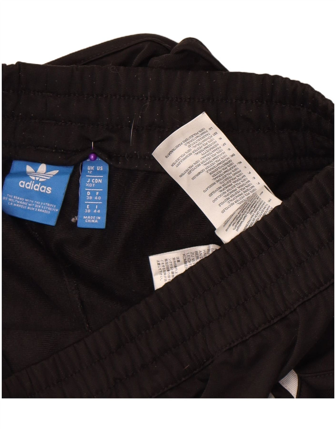 Adidas Womens Sport Shorts UK 12 Medium Black Colourblock Polyester