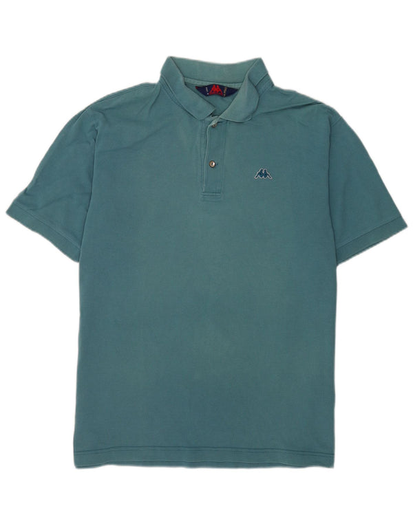 Kappa Mens Polo Shirt Large Blue Cotton