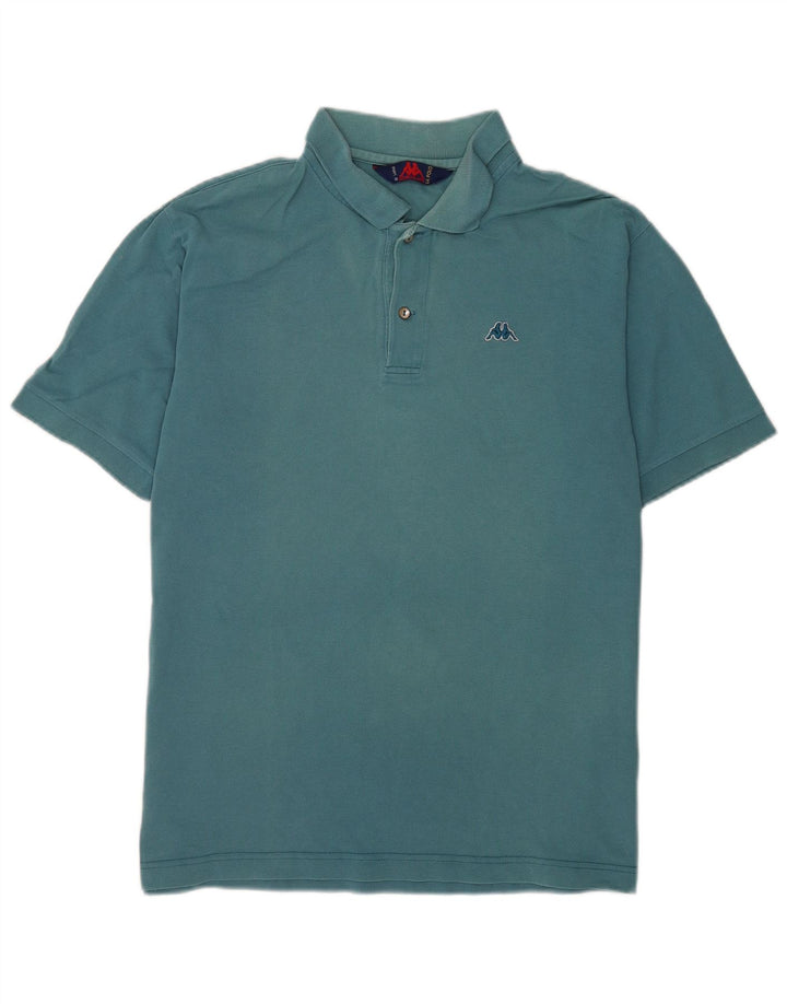 Kappa Mens Polo Shirt Large Blue Cotton