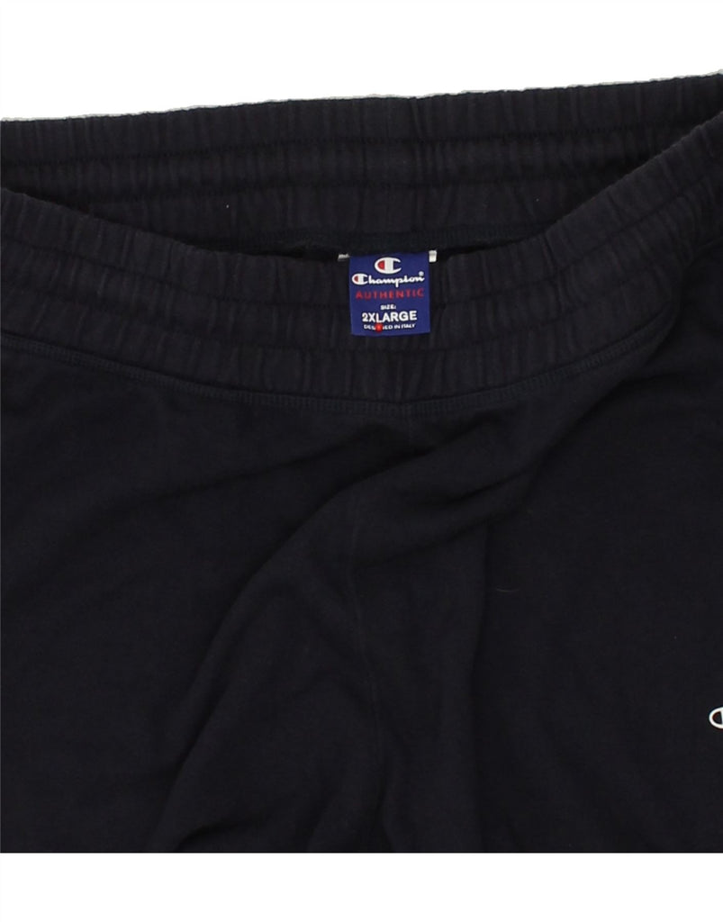 CHAMPION Mens Tracksuit Trousers Joggers 2XL Navy Blue Cotton | Vintage Champion | Thrift | Second-Hand Champion | Used Clothing | Messina Hembry 