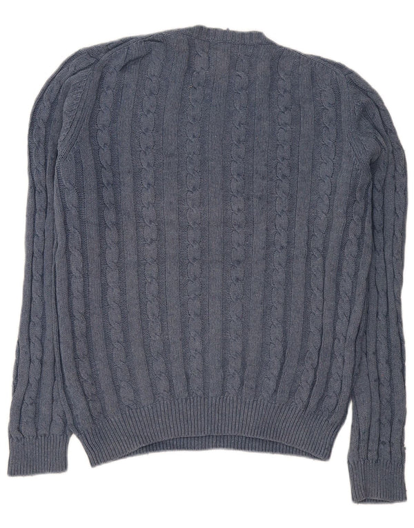 Farah Mens Crew Neck Jumper Sweater Small Navy Blue Cotton